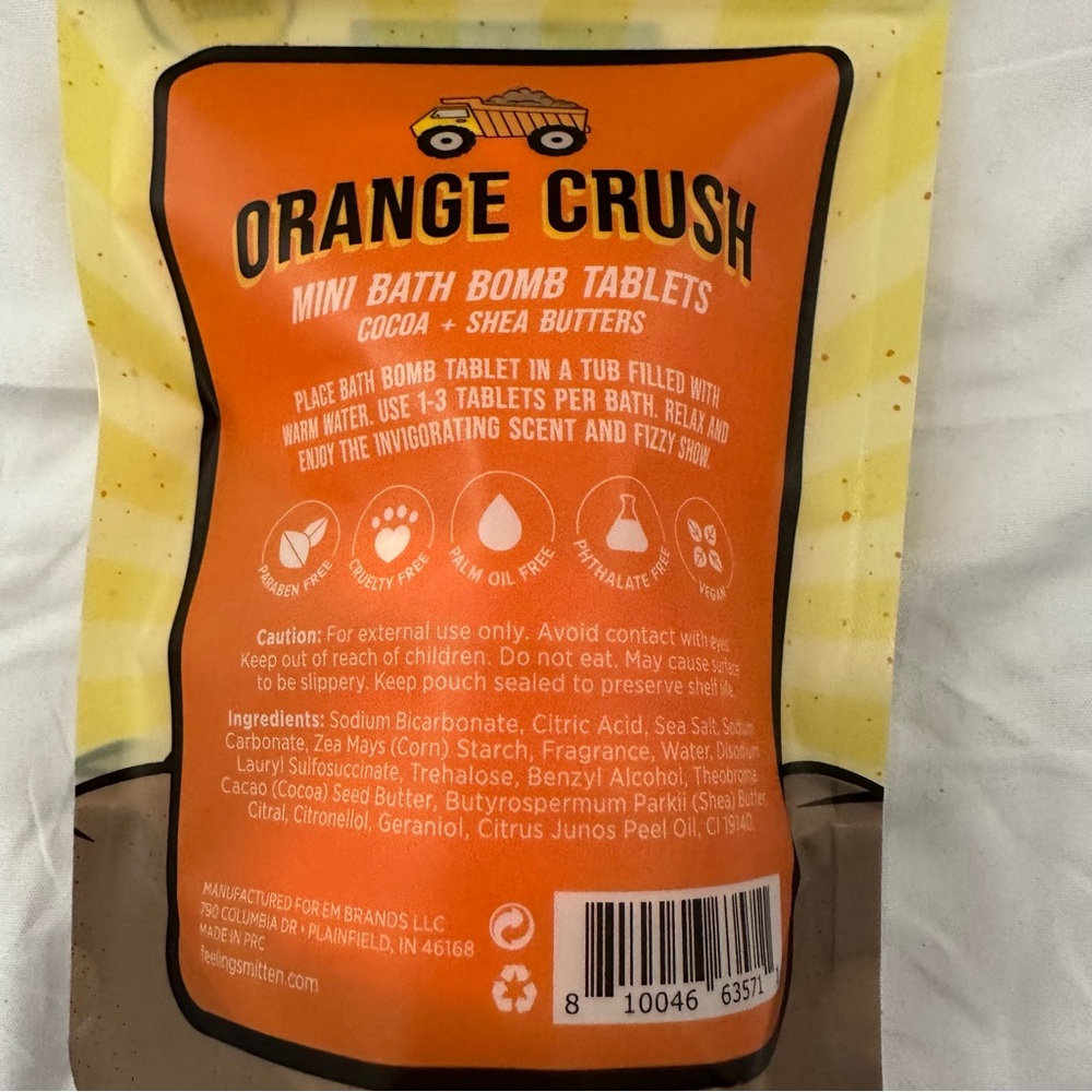 Feeling Smitten Orange Crush Mini Bath Bomb Tablets 4.2 oz – 6 Count NIP - Picture 4 of 5